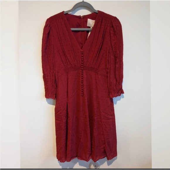 Gal Meets Glam Red MIDI Dress with long Sleeve Good condition - Picture 14 of 15